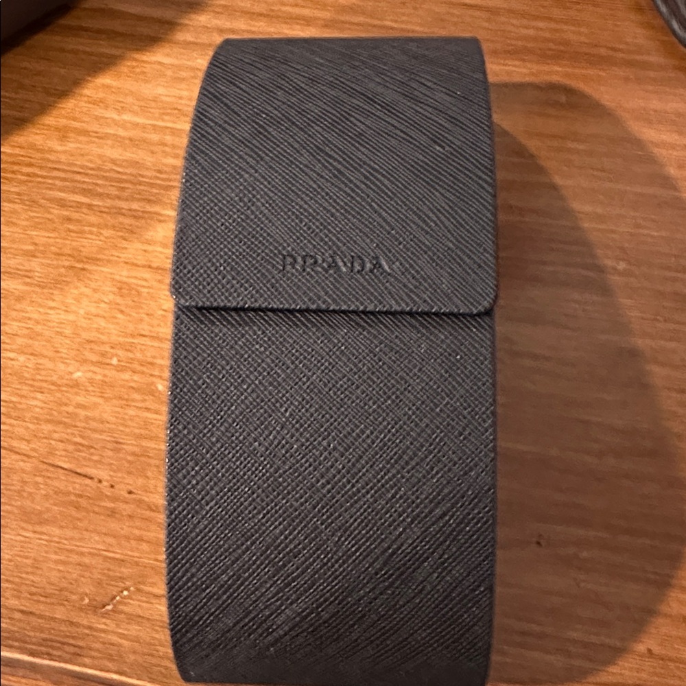 Prada Black Hard Shell Eyeglasses Sunglasses Case with Logo